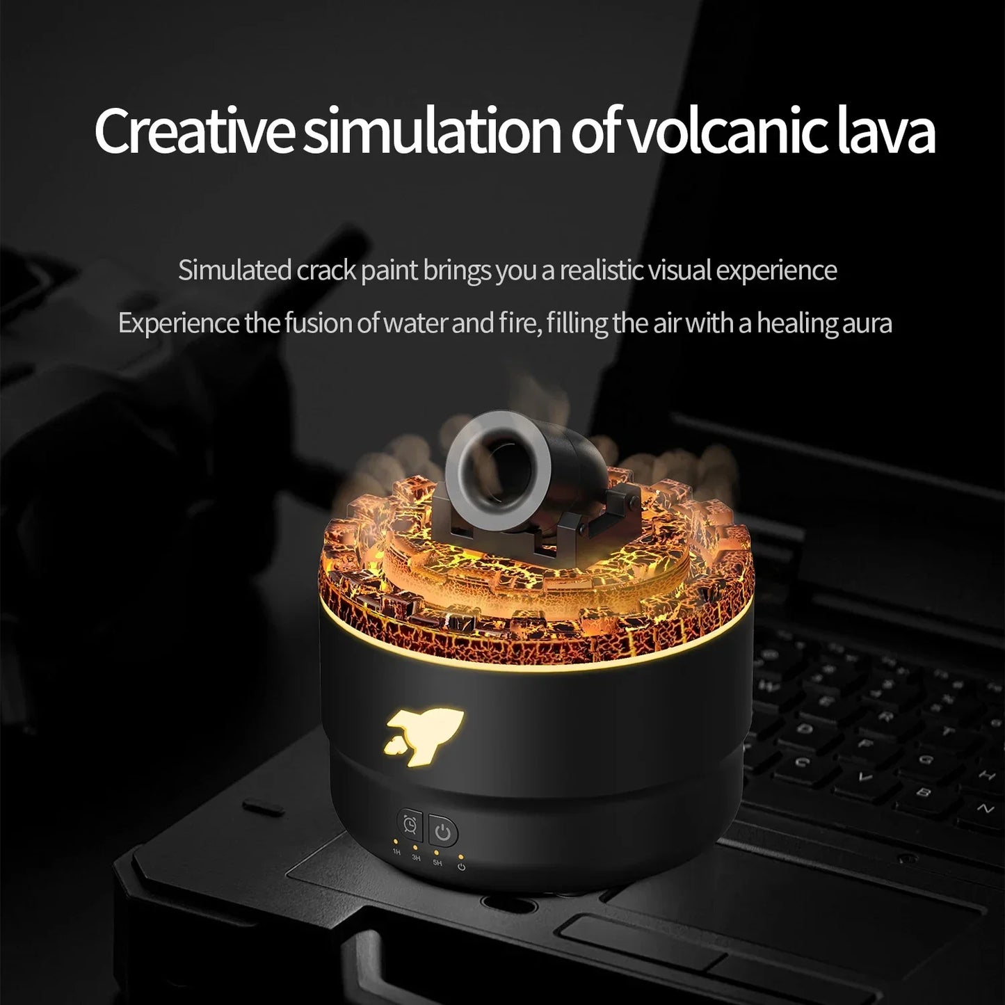 Volcanic Cannons Humidifiers Aroma Humidifier Essential Oil Diffuser Air Purifier Room Fragrance Home Office Oils Water Small